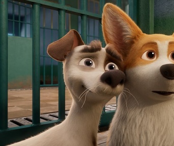Une scène du film The Queen's Corgi