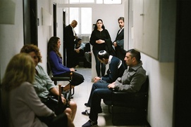 Une scène du film Gett - Le procès de Viviane Amsalem