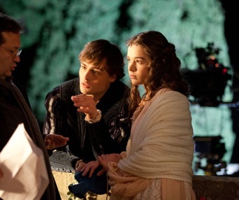 Sur le plateau du film Romeo and Juliet