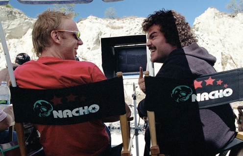 Sur le plateau du film Nacho Libre