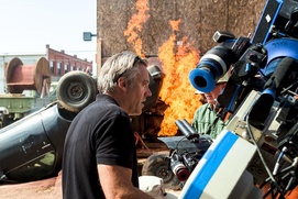 Sur le plateau du film Transcendence