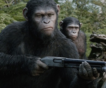 Une scène du film Dawn of the Planet of the Apes