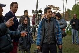 Sur le plateau du film The East
