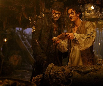 Scène du film Pirates des Caraïbes : Le coffre du mort