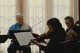 Une scène du film A late quartet