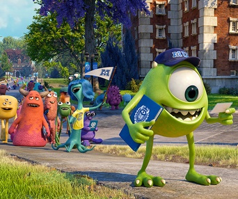Une scène du film Monsters University