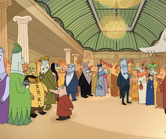 Une scène du film Les moomins sur la riviera