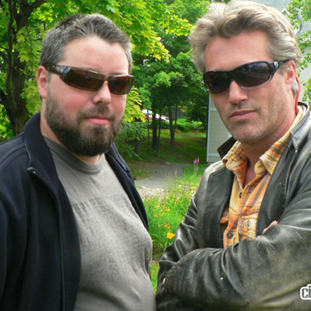 Roy Dupuis en compagnie du réalisateur Francis Leclerc