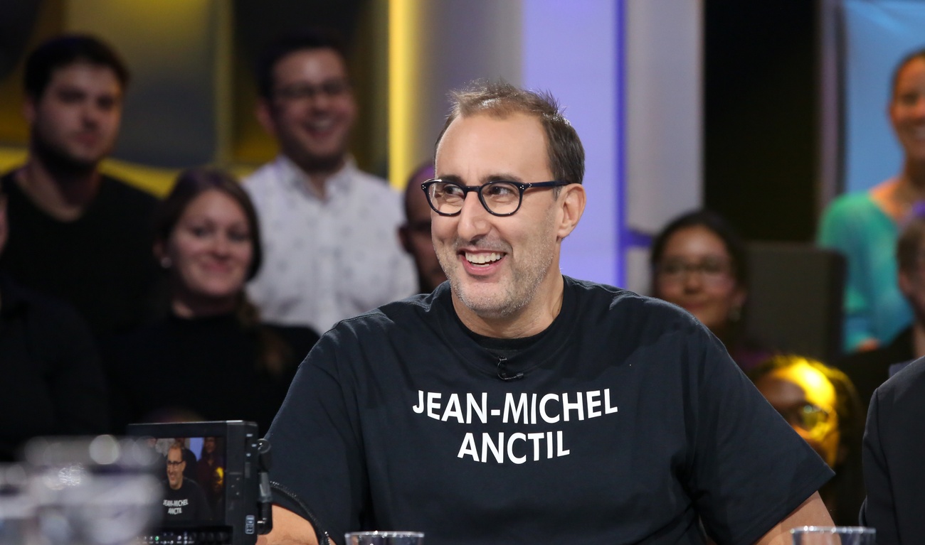 Martin Petit et Margaret Atwood sur le plateau de Tout le monde en parle