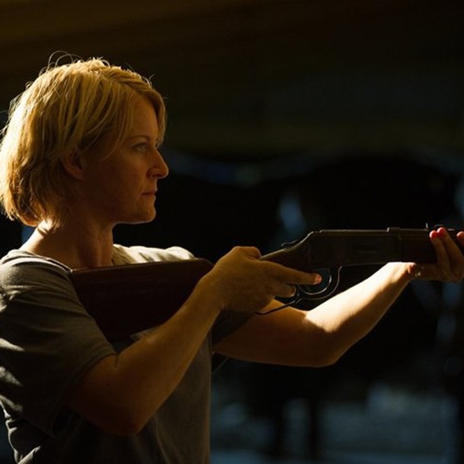 Une scène du film <em>The Rover</em>
