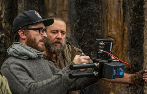 Darren Aronofsky sur le plateau de Noah