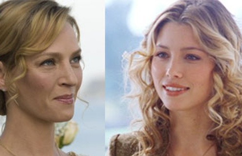 Uma Thurman et Jessica Biel