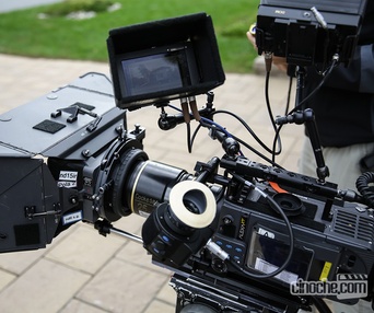 Sur le plateau du film Le mirage
