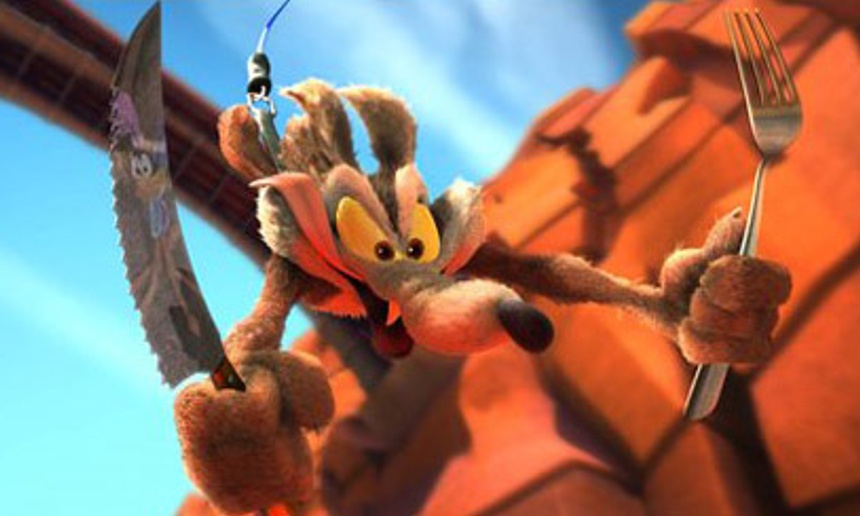 Wile E. Coyote tentera de capturer Road Runner en 3D