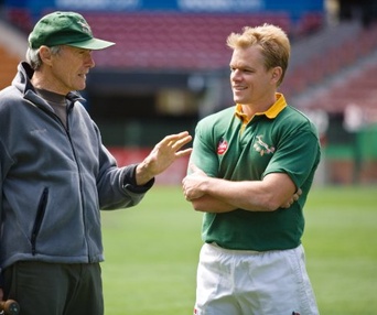 Sur le plateau du film Invictus