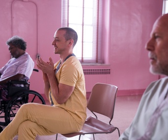 Une scène du film Glass