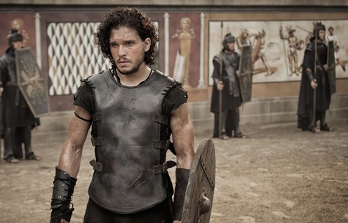 Kit Harrington dans Pompeii.