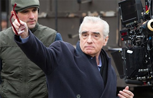 Martin Scorsese sur le plateau de Hugo