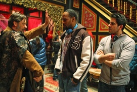 Sur le plateau du film The Man with the Iron Fists Sur le plateau du film The Man with the Iron Fists