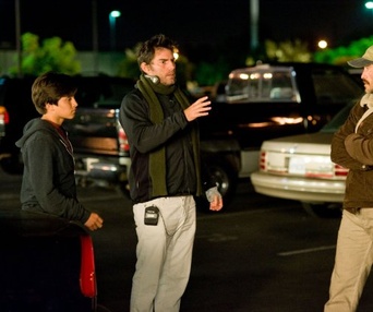 Sur le plateau du film A Better Life