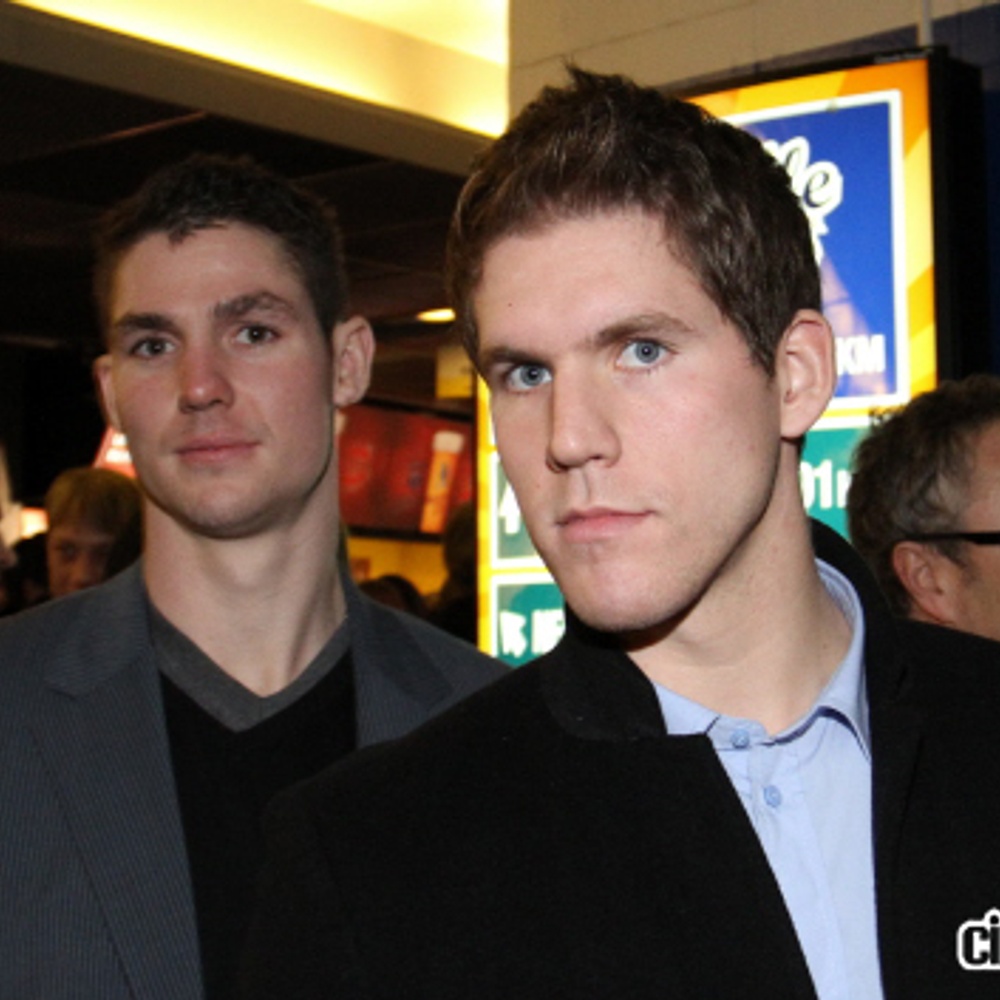 Greg Stewart et Mathieu Carle sur le tapis rouge de Pour toujours... les Canadiens