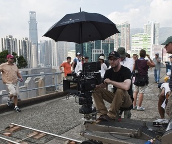 Sur le plateau du film Contagion