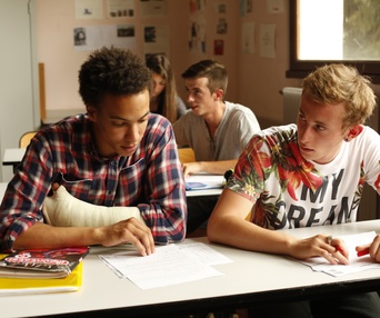 Une scène du film Quand on a 17 ans