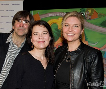 Sur le tapis rouge du film Le coq de St-Victor