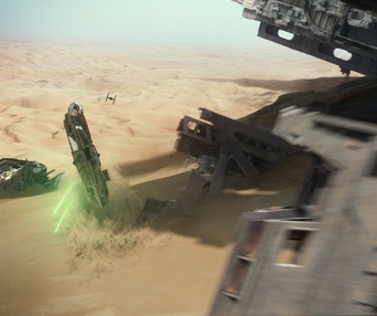Une scène du film Star Wars: The Force Awakens