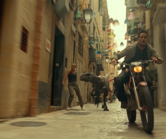 Une scène du film Jurassic World: Dominion