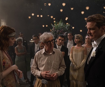 Sur le plateau du film Magic in the Moonlight