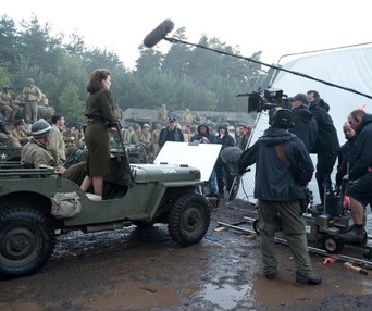 Sur le plateau du film Captain America: The First Avenger