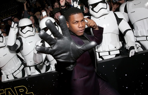 Sur le tapis rouge de la première de Star Wars: The Force Awakens