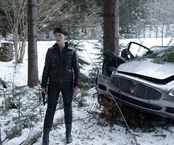 Une scène du film The Girl in the Spider's Web