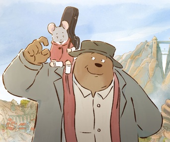 Une scène du film Ernest et Célestine: Le voyage en Charabie
