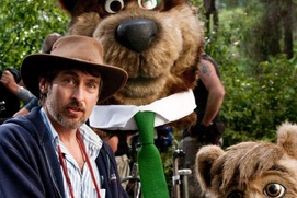 Sur le plateau du film Yogi Bear