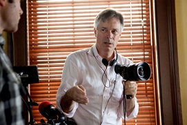 Sur le plateau du film Damsels in Distress