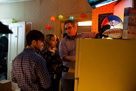 Sur le plateau du film The F Word