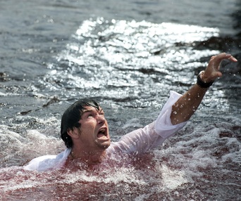 Une scène du film Piranha 3D