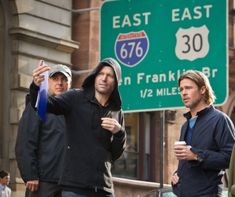 Sur le plateau du film World War Z