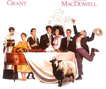 Une scène du film Four Weddings and a Funeral