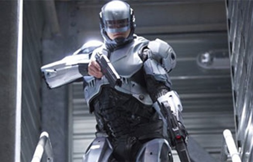Une scène du film Robocop