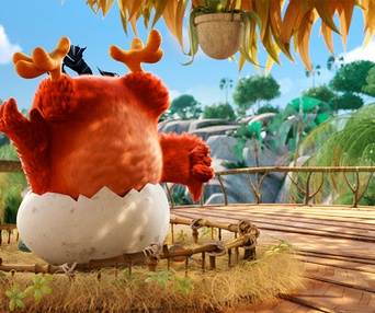 Une scène du film The Angry Birds Movie