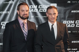Sur le tapis rouge du film Bon Cop Bad Cop 2