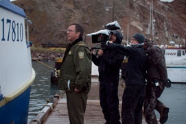 Sur le plateau du film La peur de l'eau Sur le plateau du film La peur de l'eau