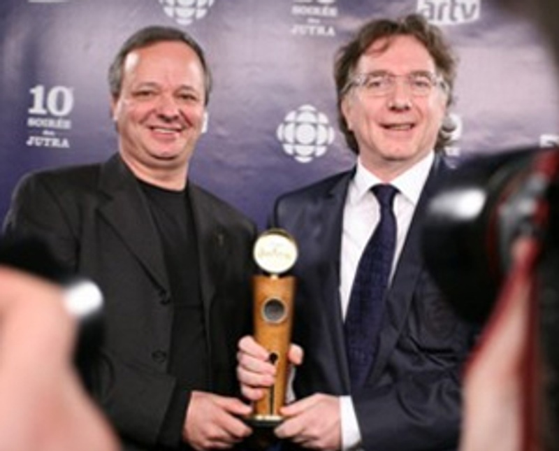 Christian Larouche et Pierre Gendron à la cérémonie des Jutras en 2008.