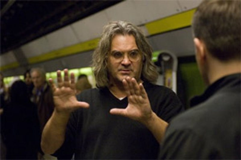 Paul Greengrass sur la plateau du film The Bourne Ultimatum