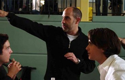Justin Chatwin, David S. Goyer et Chris Marquette sur le plateau de The Invisible