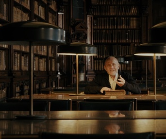 Une scène du film Umberto Eco: La bibliothèque du monde
