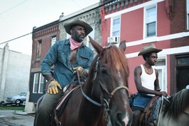 Une scène du film Concrete Cowboy